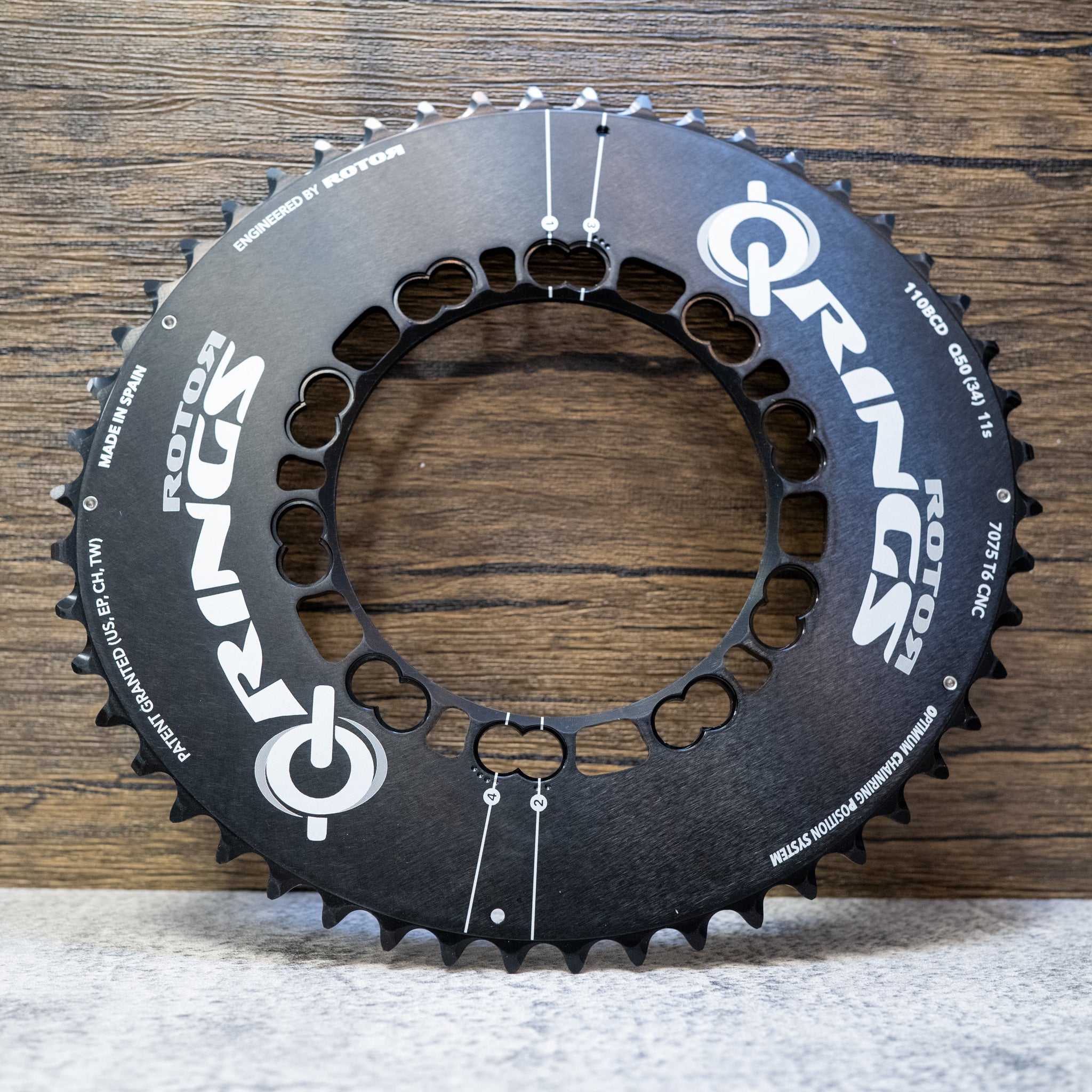 【新品・値下】ROTOR QRINGS AERO 52T BCD110 楕円 Rotor Q-Rings Oval 52t 110BCD 11-Speed Bike Outer Chainring 140g
